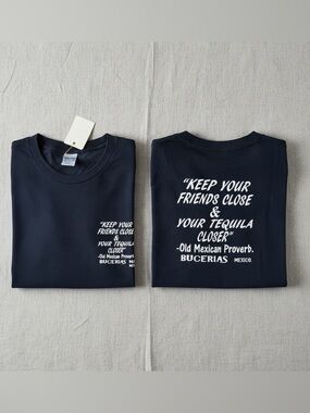 Bucerias Mexico Tequila Quote Graphic T Shirt XL Black Heavyweight